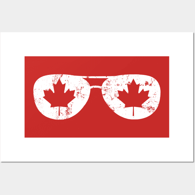 Canada Flag Sunglasses Wall Art by Mila46